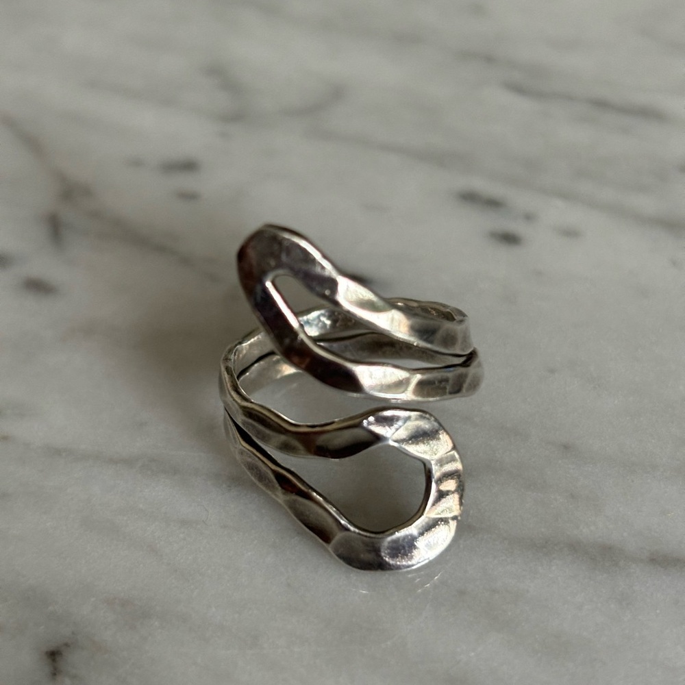 Adjustable Sterling Silver Wrap Ring - image 1